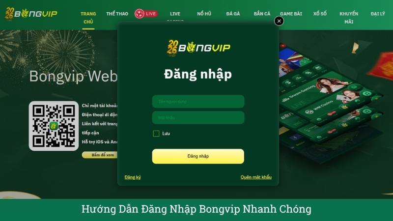 Hướng dẫn các bước đăng nhập Bongvip chuẩn xác trên PC