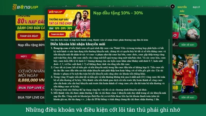 Những điều khoản và điều kiện cốt lõi tân thủ phải ghi nhớ