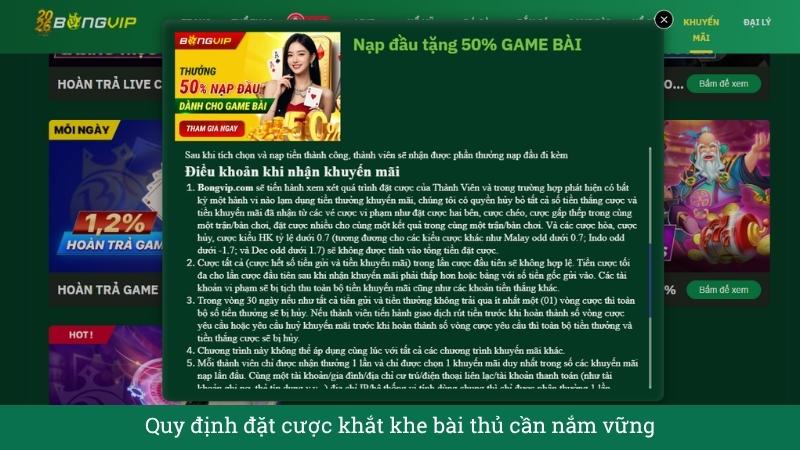 Quy định đặt cược khắt khe bài thủ cần nắm vững