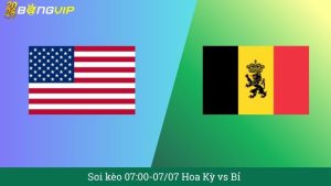 Soi kèo 07:00-07/07 Hoa Kỳ vs Bỉ